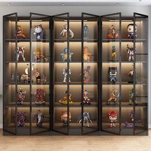 手办展示柜定制动漫模型柜子实木玩具收纳储物柜组合玻璃门置物柜