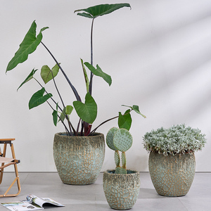 花盆轻奢艺术高级感户外庭院盆栽客厅绿植装饰家用落地大口径花盆