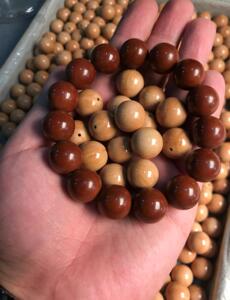 猴头正圆光珠 纯手工打磨抛光雕刻核桃文玩手串