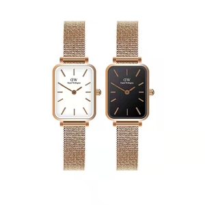 正品代购dw手表 男女情侣表网红 dw小方表小绿表时尚简约复古送礼