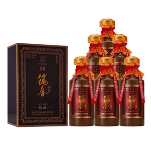[酒厂自营]筑春酱酒陈酿30 贵州茅台镇酱香型白酒53度500ml*6瓶