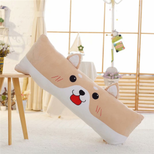 新猫枕头 枕芯抱枕长形毛绒靠枕 超大h号长枕卡通情侣双人枕可拆