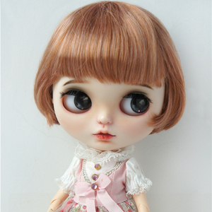 巨尤素bjd陶瓷ob11娃娃假发blythe仿马海毛小布bobo学生头(jd256)