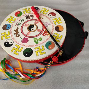 纯山羊皮跳大神 文王鼓 二神东北出马镇堂鼓带鼓包鼓鞭