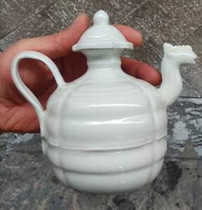 [凤贰]高仿古大明永乐年制甜白色陶瓷凤头酒壶明代官窑陶瓷凤首