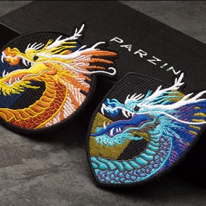 图案中国风破洞时尚贴刺绣布贴装饰龙r金龙补丁贴青龙