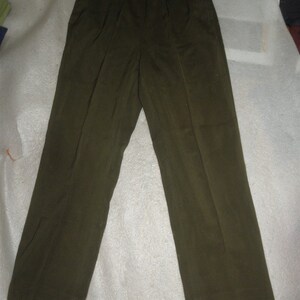 7九8090七八绿十年代女式军x0色马裤呢裤子旁开门女裤影视服装170
