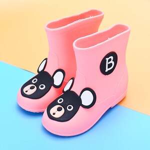 新小猪佩奇儿童雨鞋男宝女童幼儿雨d靴小孩宝童胶鞋公滑防主水鞋