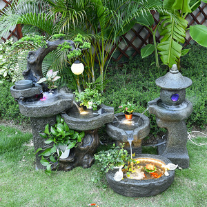 院子景观流水流水生财摆件大招财进宝水缸循环水时来运转造景轻奢