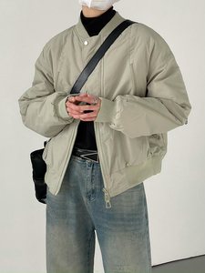 春季新款韩版时髦学院风飞行员棒球服外套男短款外搭宽松夹克上衣