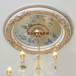 新品欧式灯池装饰客厅天花板吊顶造型pvc材料pu吊灯灯盘欧式圆形