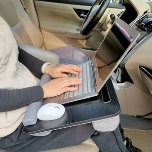 车载小桌板副驾驶汽车前排小桌子车内办公桌车上电脑书桌靠枕随身