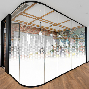 圆点渐变膜玻璃贴膜白色雾化半透光不透明静电办公室磨砂贴膜定制