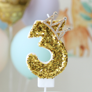 新皇冠创意数岁蜡烛18字儿童生日派大60对n寿结婚周岁蛋糕装饰品