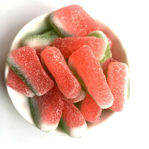 橡皮糖礼物清凉薄荷西瓜橡皮糖200g罐装