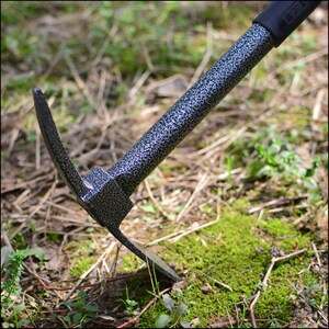 防锈园林合金钢塑柄小锄头 铁柄两e用锄挖土刨地栽种挖竹笋小洋镐