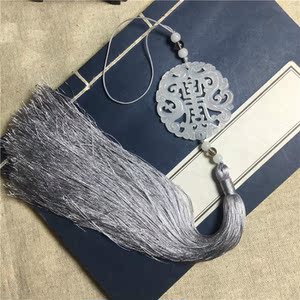 古风汉服腰佩禁歩古装压襟白玉佩双流苏挂件情侣男女配饰黑白色