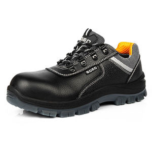 中麦zm698防砸防刺防静电劳保鞋钢头钢底压花皮面防滑安全鞋pu牛