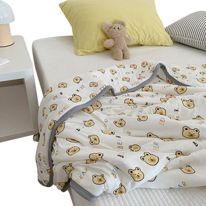 新品ins儿鸡柔软炒牛奶针织棉毛毯夏季薄款空p调毯午睡小毯子的童