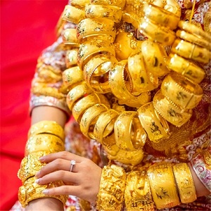结婚三金黄金首饰新娘