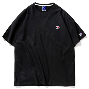 冠军车官网旗舰店官短袖t恤男女ins潮牌宽松情侣小标半袖纯棉体恤