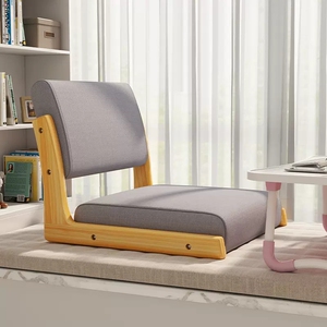 无腿椅子日式榻榻米靠背床上无脚椅飘窗懒人座椅实木凳子坐地家用