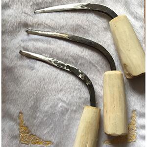 沉香勾刀勾丝铲刀直弯刀香农便携加工工具纯手工打磨锋利