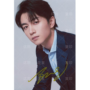 【复印版】陈晓六寸签名照 明星亲笔签名照片 周边收藏