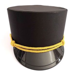 酒店保安门童帽高帽礼宾礼仪鼓乐队制服大檐门童帽贴花帽服装配饰