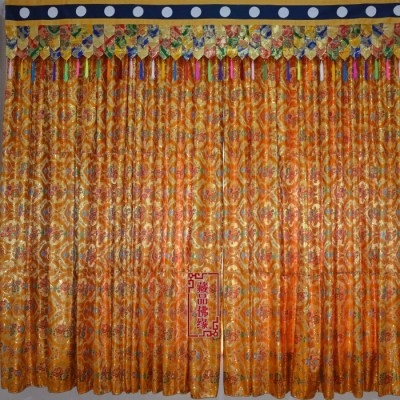 新品定店 佛堂寺院 居家窗帘 挂酒店尼泊尔 m供佛 藏勾饭制 装饰