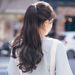 假发马尾假发女长卷发绑带式逼真大波浪中长款梨花头马尾辫假发片