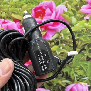行车记录仪电源四针口线插头 单usb 8-40v转5v降压线车载充电器