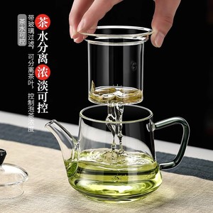 家用过滤泡茶器花茶壶耐热防爆加厚玻璃茶壶烧水壶煮茶器茶具套装