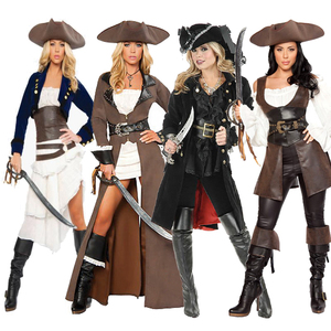 多款cosplay万圣节服装 成人海盗衣服 加勒比高档豪华女海盗服装