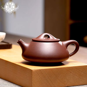 束氏茶壶紫砂壶功夫茶具原矿紫泥石瓢紫砂壶朱朝忠250cc