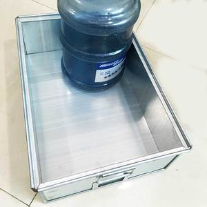 铁金属周转箱长方形钢制五金工具箱物流零件大号铁皮铁箱周转筐框