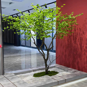 仿真日本吊钟树造景绿植室内外造景橱窗马醉木日式大树装饰假树