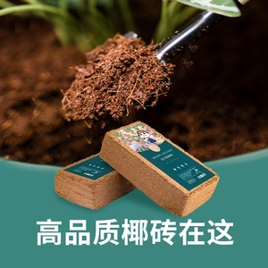 椰糠土砖通用型营养土种菜养花椰土脱盐大块椰砖多肉植物种植土壤