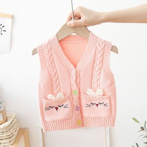 儿童手工编织毛衣背心针织马甲2022春秋冬小外穿毛线开衫婴儿新款