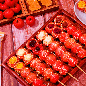 12支草莓酸奶夹心冰糖葫芦组合芒果蓝莓鲜果山楂优质冷冻食品袋装