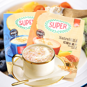 501人付款天猫super超级麦片原味500g装 高钙/燕麦/红枣营养燕麦片冲