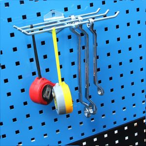 泛成五金工具挂板六杆梅花开口扳手收纳挂架洞洞板挂钩物料架钩子