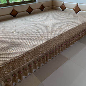 定做农村大炕垫子家用防滑一面裙边炕单炕罩卧室加大榻榻米垫床盖