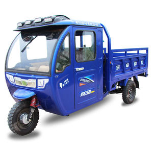 汽油三轮摩托车半封闭带棚方向盘式宗申动力三轮车载重王货运整车