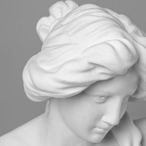 大琴女石膏像75cm人物小琴女35cm石膏头像琴女胸像美术素描教具