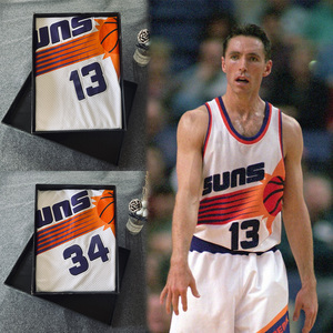 太阳队13号纳什34号巴克利球衣复古网眼篮球服套装男女刺绣背心