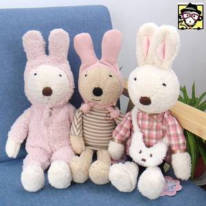衣服可以穿脱的布娃娃公仔砂糖情侣兔毛绒玩具兔子可爱玩偶替换女