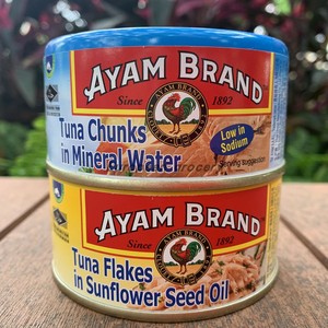 Ayam Brand Tuna In Mineral Water泰国雄鸡标矿泉水浸金枪鱼块