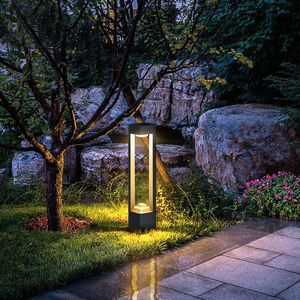 太阳能庭院灯现代简约室外防水别墅园林景观灯草地花园户外草坪灯