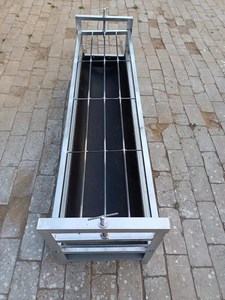 新型养殖喂羊槽子小羊羔羊槽补料双面槽输送带羊食槽自动用料家用